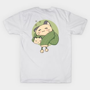 The Winter Kittens | Green T-Shirt